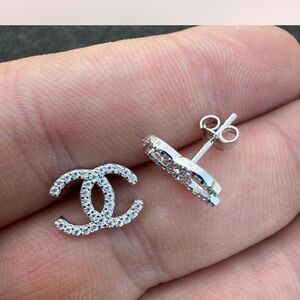 Chanel Silver Stud Earrings